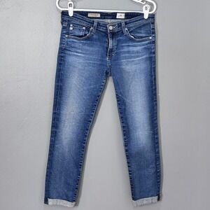 AG Adriano Goldschmied The Stilt Roll-Up Cigarette Jeans Blue 29R